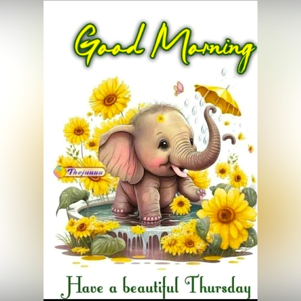 Cute Elephant with Sunflowers Art Print